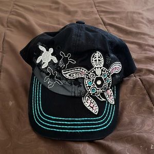 The Alabama Girl Hat Cap With Turtle Design and Rhinestones